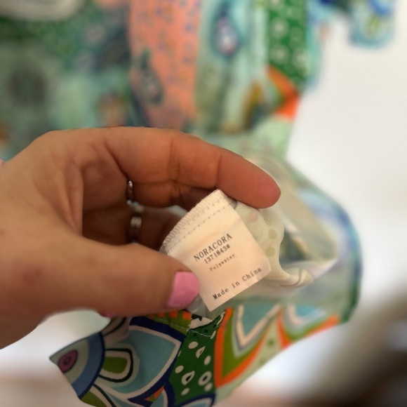 NWT NORACORA XXL Boho V-Neck Tunic Mini Dress Multicolor Paisley Dress - Picture 4 of 8